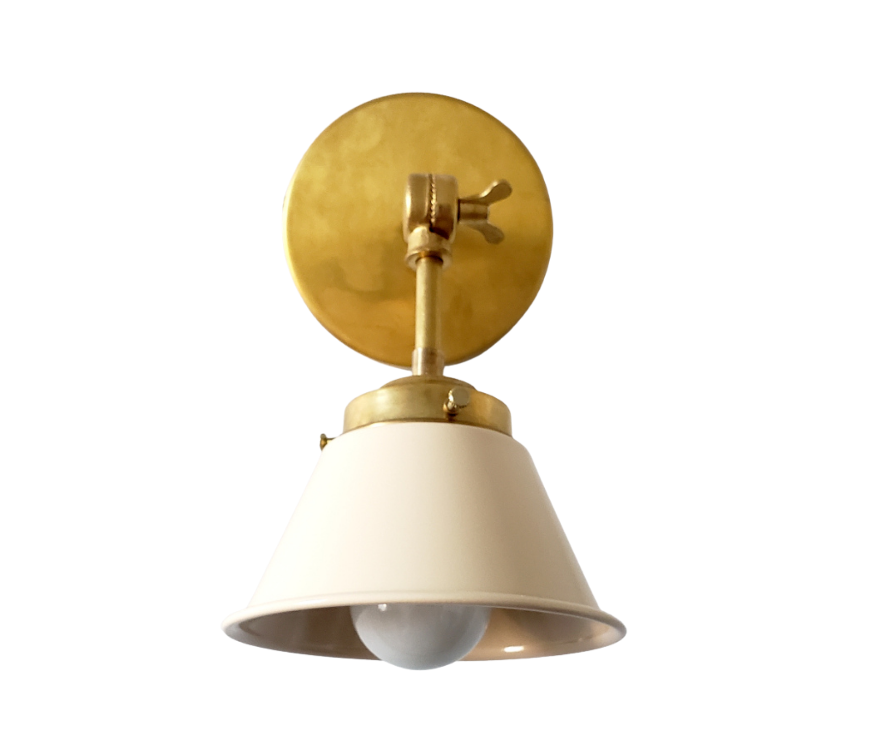 Modern Cone With Elegant Swivel Mechanism Brass Wall Lamp
