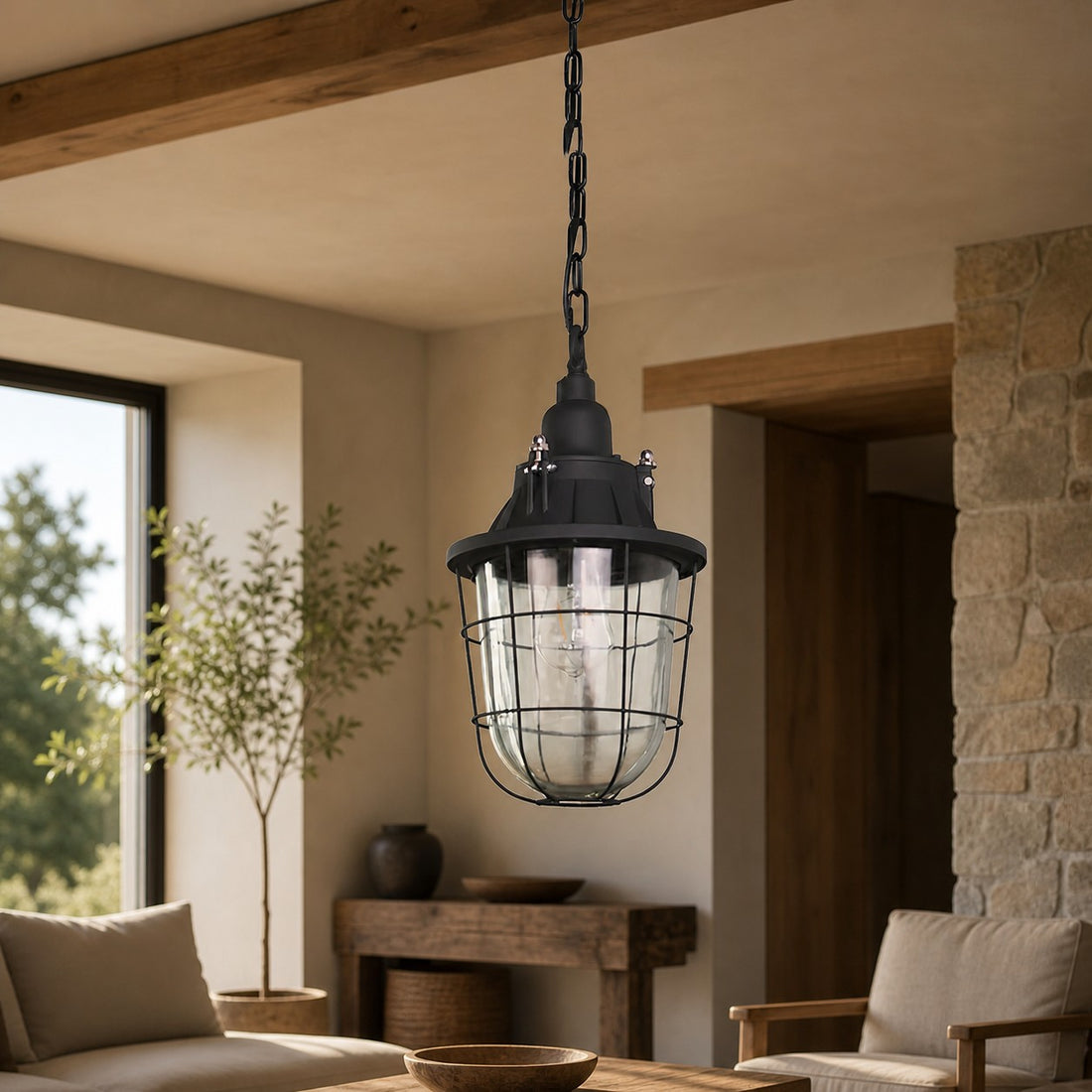 Bulkhead Cage Pendant Light