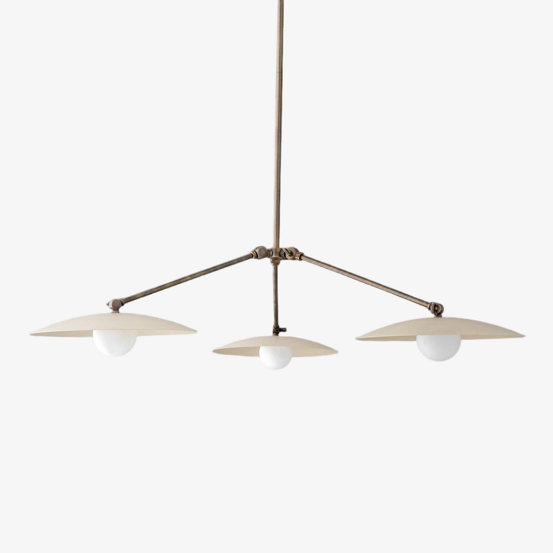 Curva Metal Antique Brass Chandelier - Modern Industrial Lighting Pendant