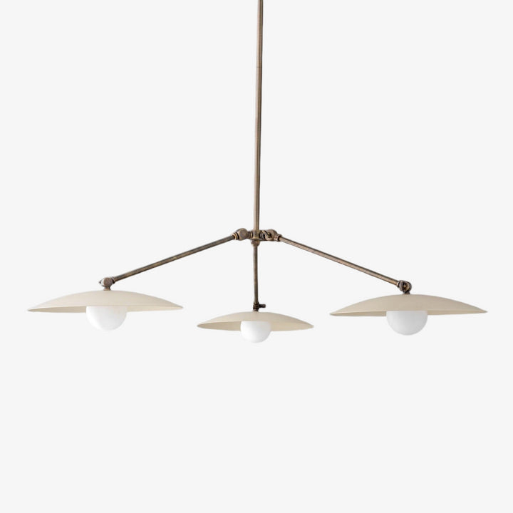 Curva Metal Antique Brass Chandelier - Modern Industrial Lighting Pendant