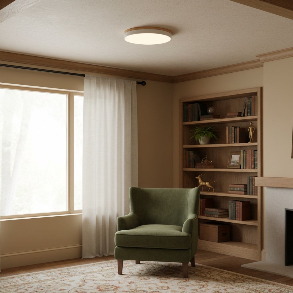 Cielora Round Flush Mount Ceiling Lamp Minimal Profile - Modern Interior Decor