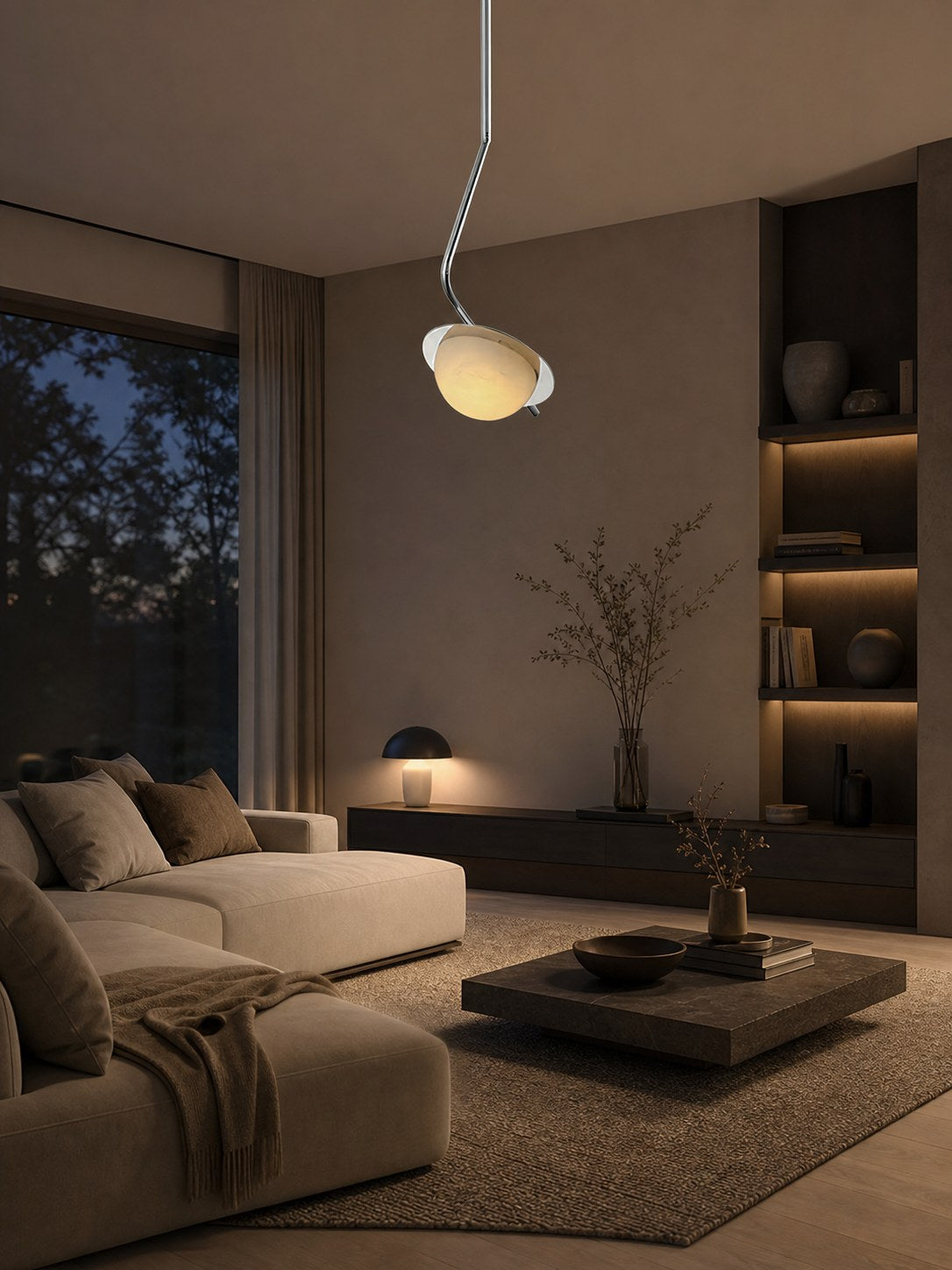 Chic Luminance Alabaster Pendant Light
