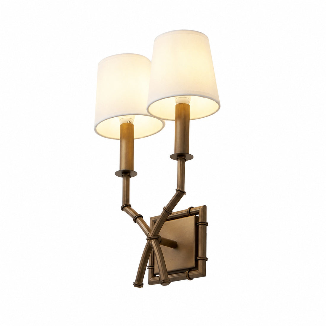 Double Arm Bamboo Sconce