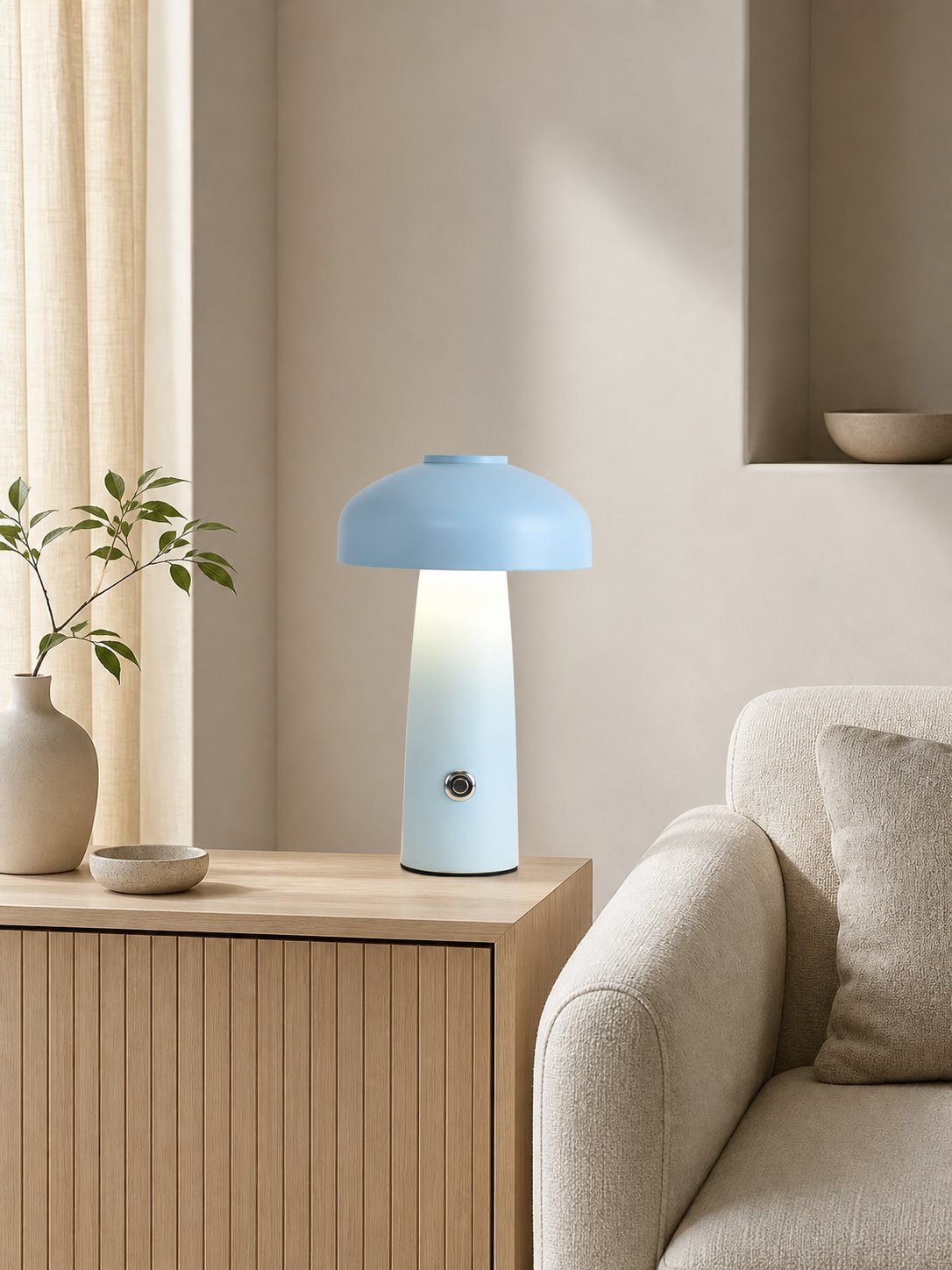 Leon Mushroom Table Lamp (built-in battery)