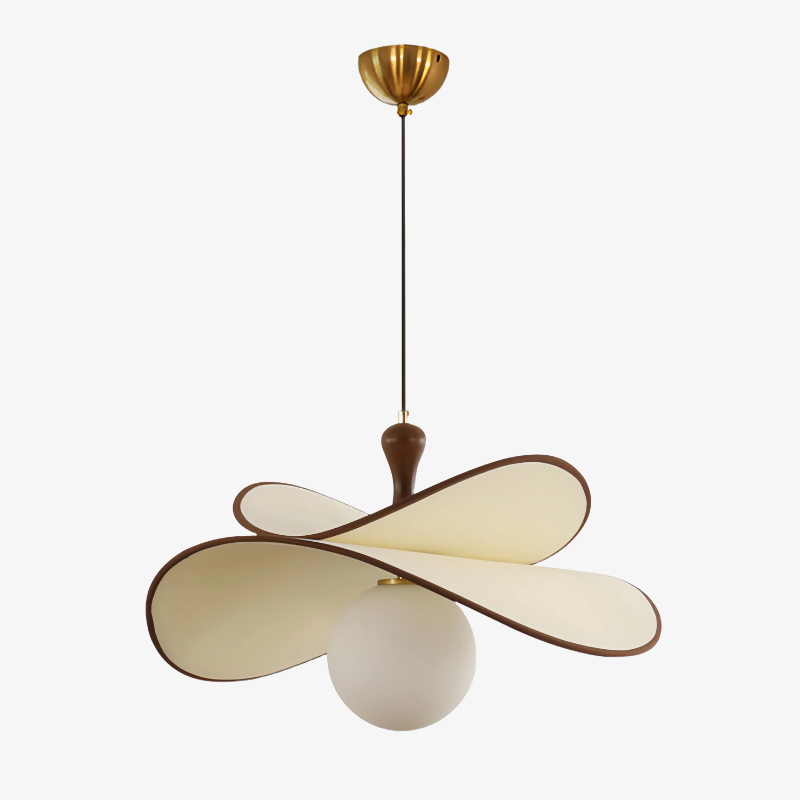 Orrise Floating Glass Globe Pendant with Metal Accents - Modern Minimalist lights for Kitchen and Dining Rooms