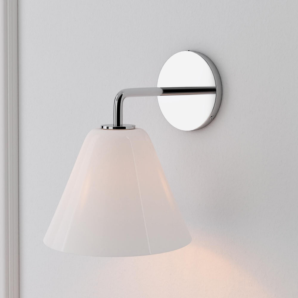 Sculptural Glass Geo Sconce - Modern Bathroom Mirror Globe Wall Light