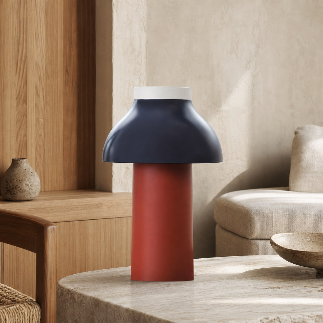 Modern Portable Table Lamp – Minimalist Rechargeable Light for Indoor Outdoor Use
