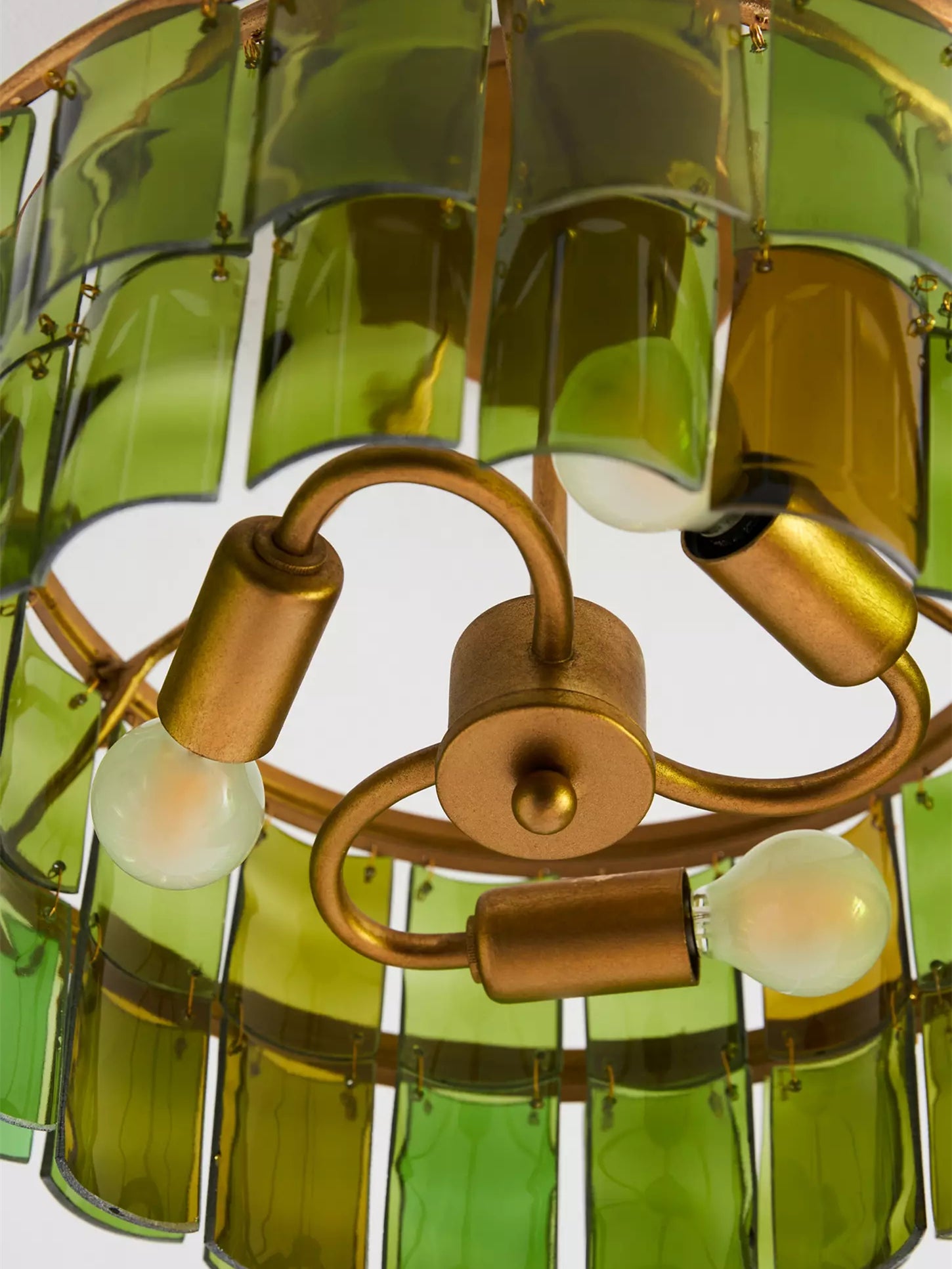 Verdura Cascading Glass Ceiling Light – Modern Semi-Flush Mount for Dining Rooms