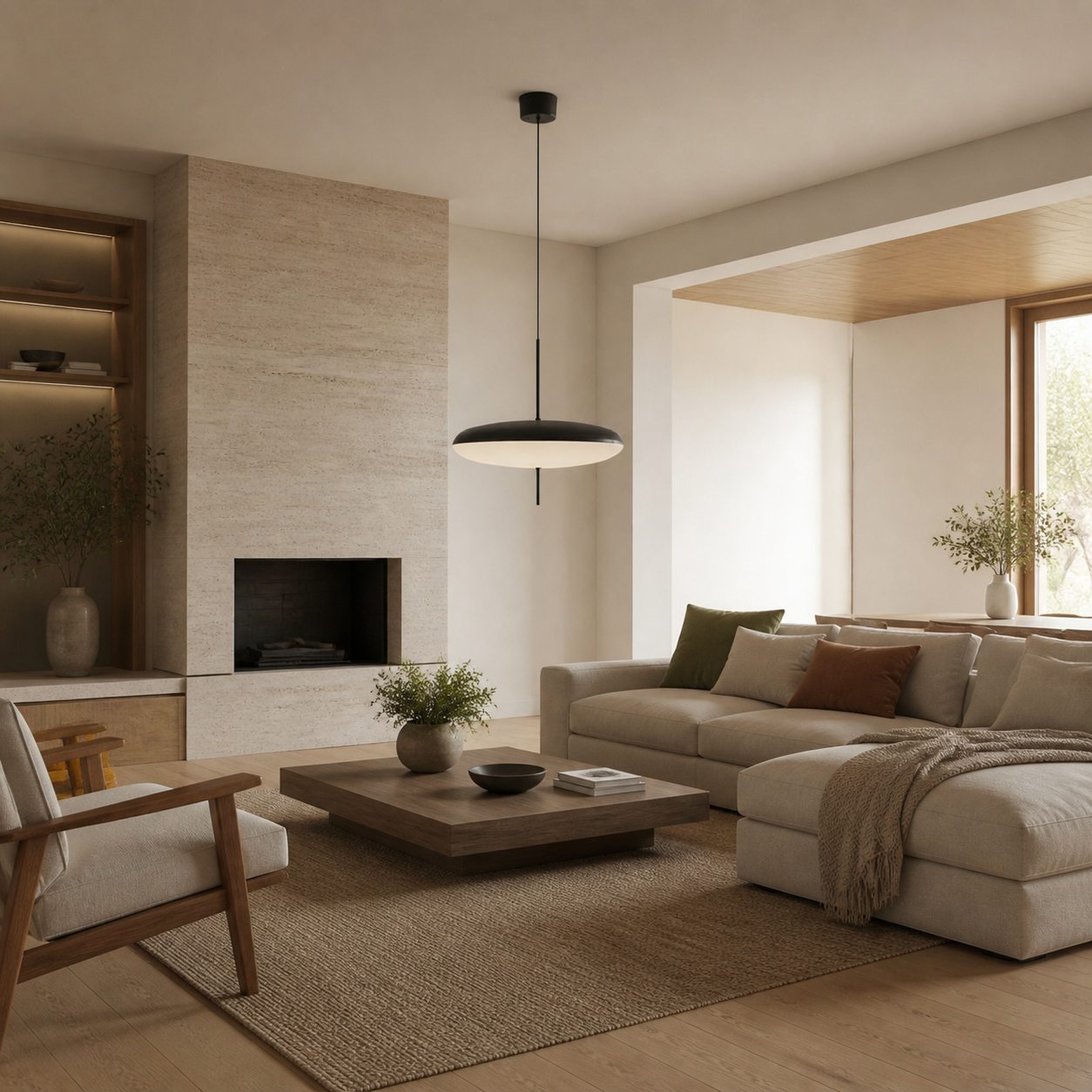 Modellis Minimalist Pendant Lamp with Clean Lines – Contemporary Lighting for Living Spaces N29