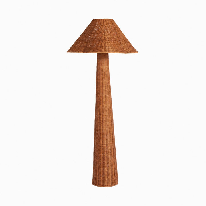 Wickara Woven Floor Lamp - Sculptural rattan design with natural rattan style, suitable for living room & bedroom