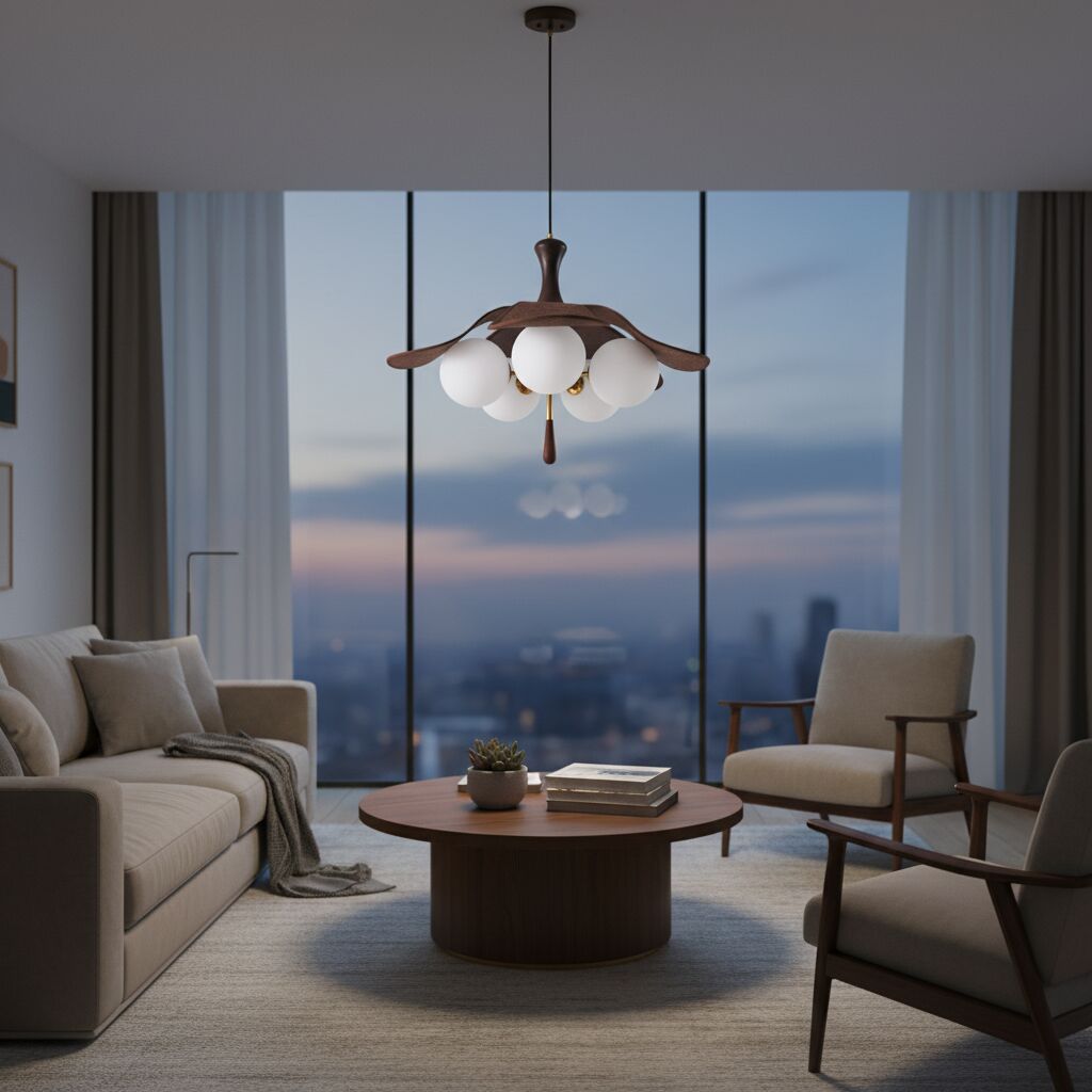 Orrise Series Sculptural Globe Cluster Pendant Lamp - Metal and Glass Pendant Light