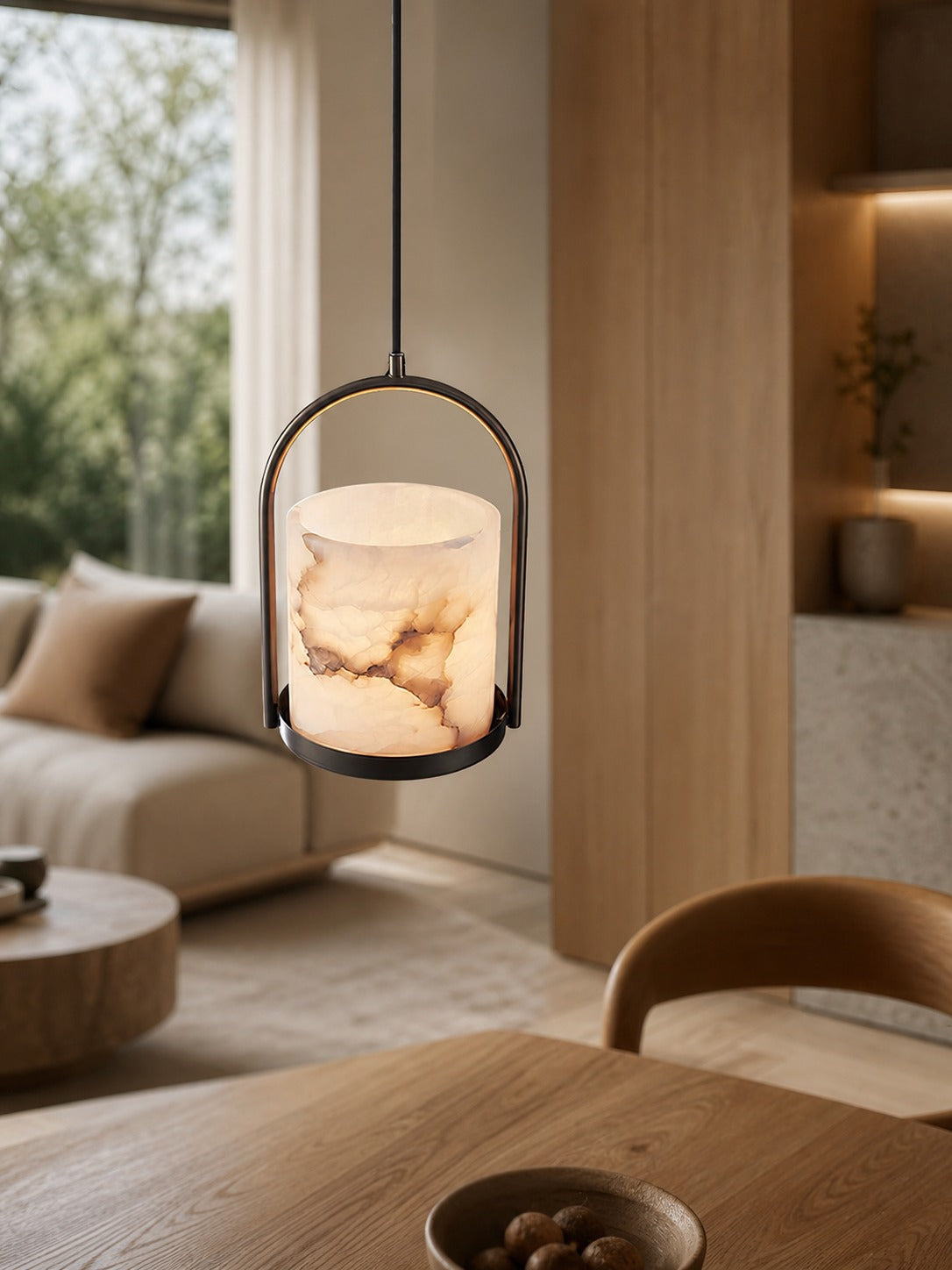 Cortland Alabaster Pendant Light
