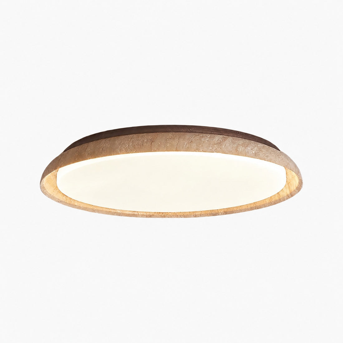 Torvella Round Ceiling Light Sculptural Disc Flush Mount - Modern Natural Bedroom Lighting