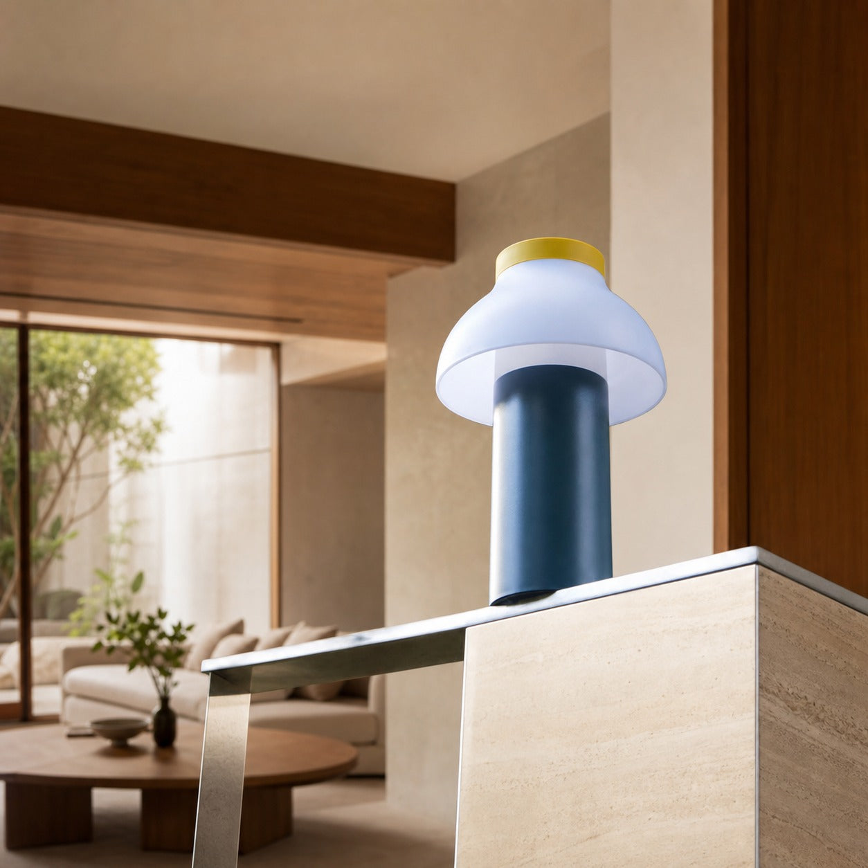 Modern Portable Table Lamp – Minimalist Rechargeable Light for Indoor Outdoor Use