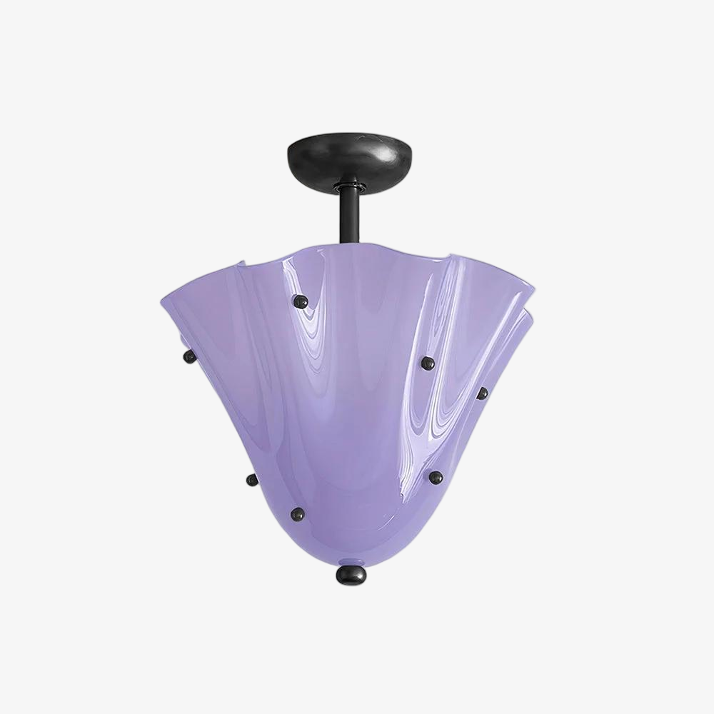 Bellina Decorative Glass Ceiling Light - Modern Sculptural Flush Mount