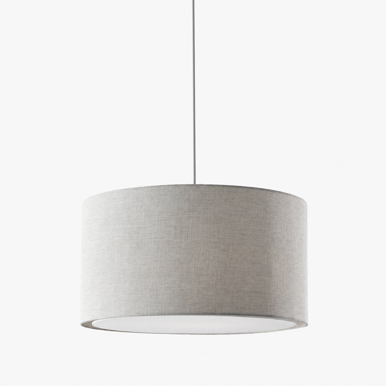 Dumora Fabric Drum Shade Pendant Light - Linen Design Hanging Light