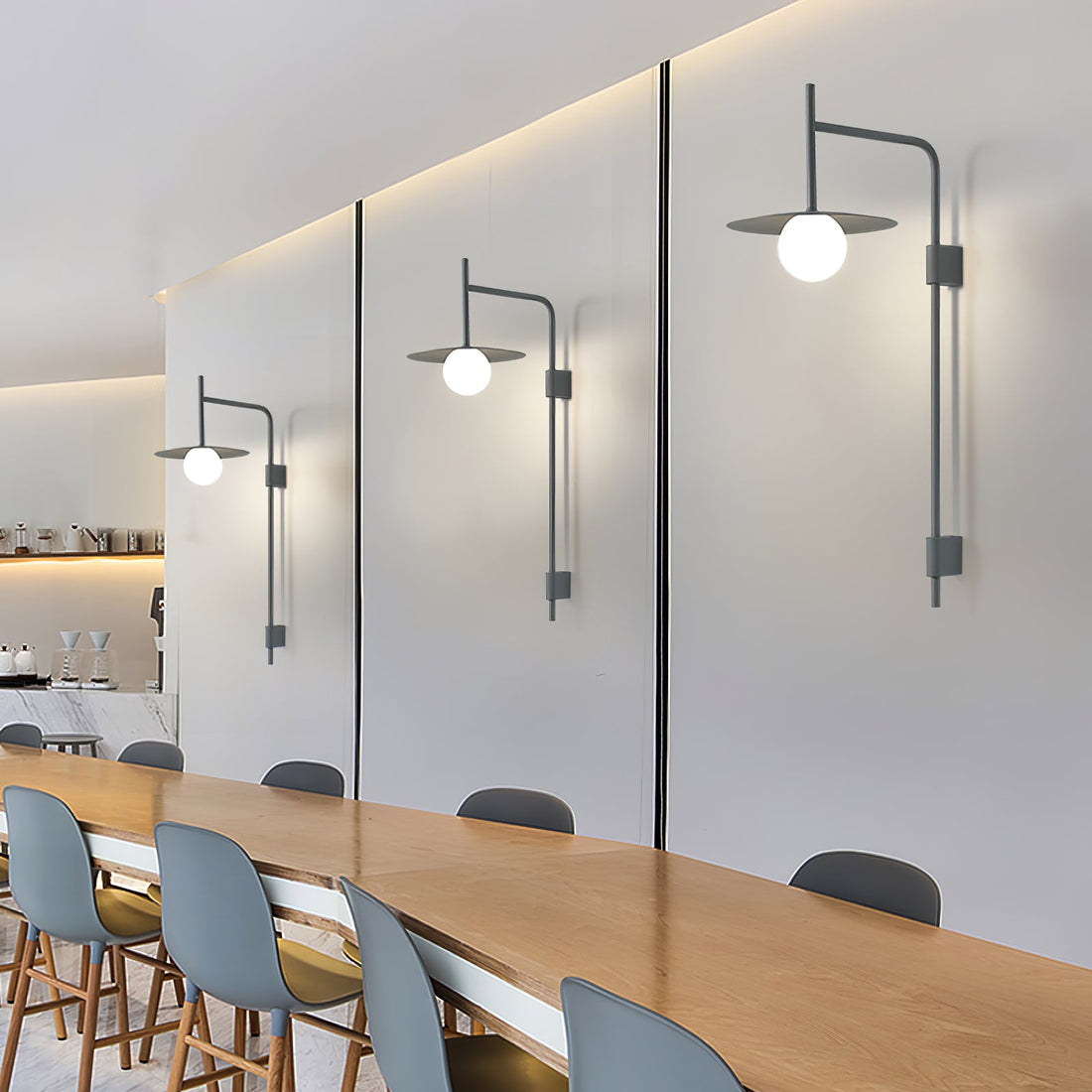Gea Metal Swing Arm Wall Lamp - Scandinavian Minimalist Nordic Sconce