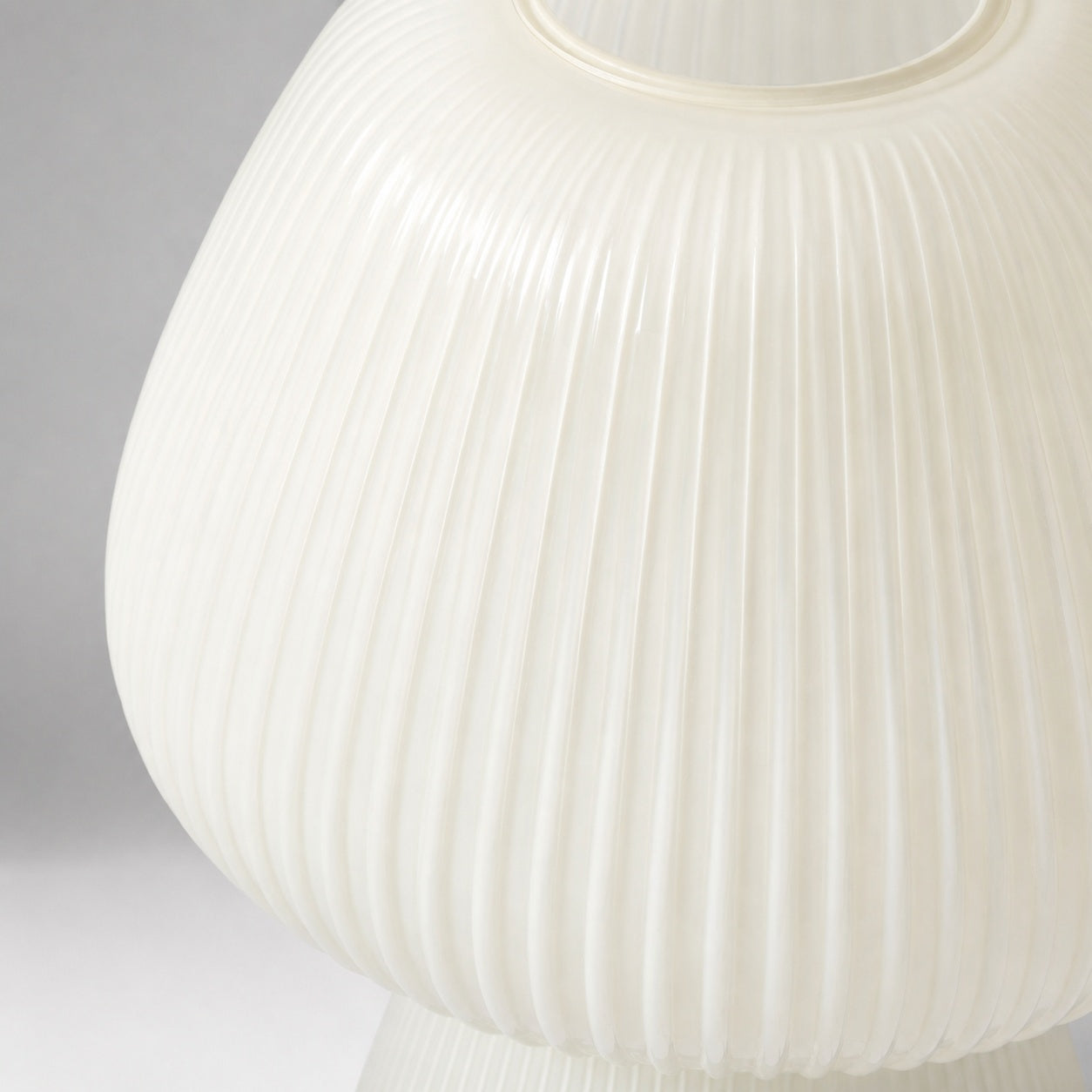 Nera Ribbed Glass Table Lamp Retro – Modern Design Glow Nightstand Accent