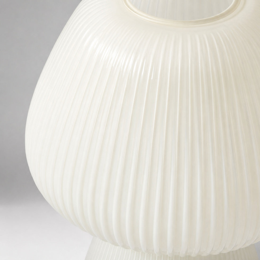 Nera Ribbed Glass Table Lamp Retro – Modern Design Glow Nightstand Accent