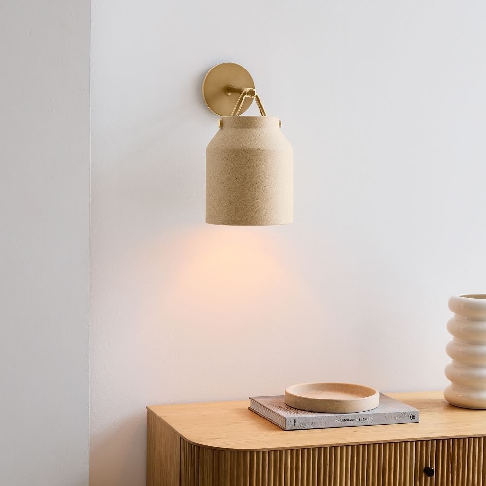 Hanton Modern Minimalist Brass and Glass Sconce – Damp Rated for Bathrooms