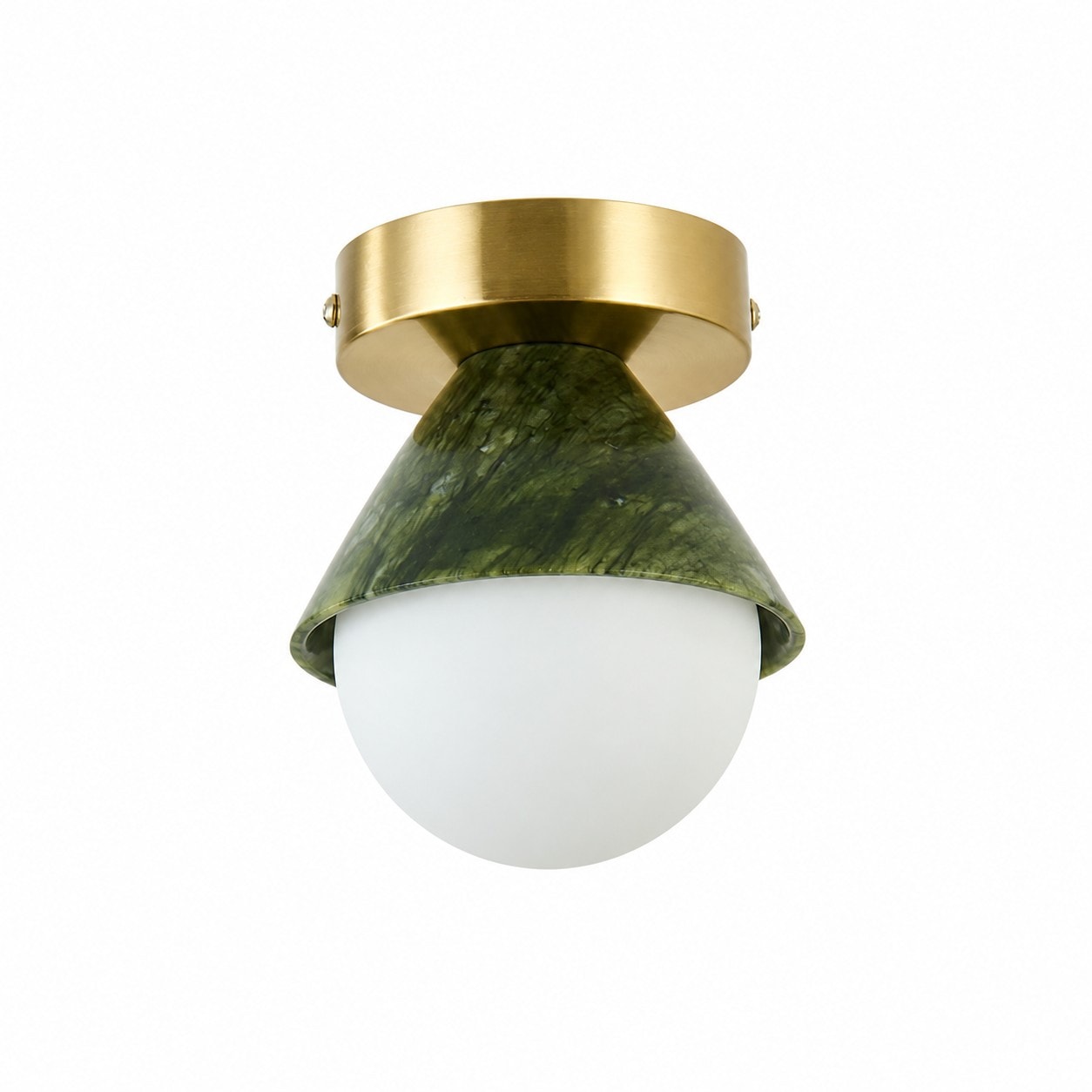 French green jade flush mount ceiling lamp SKU image
