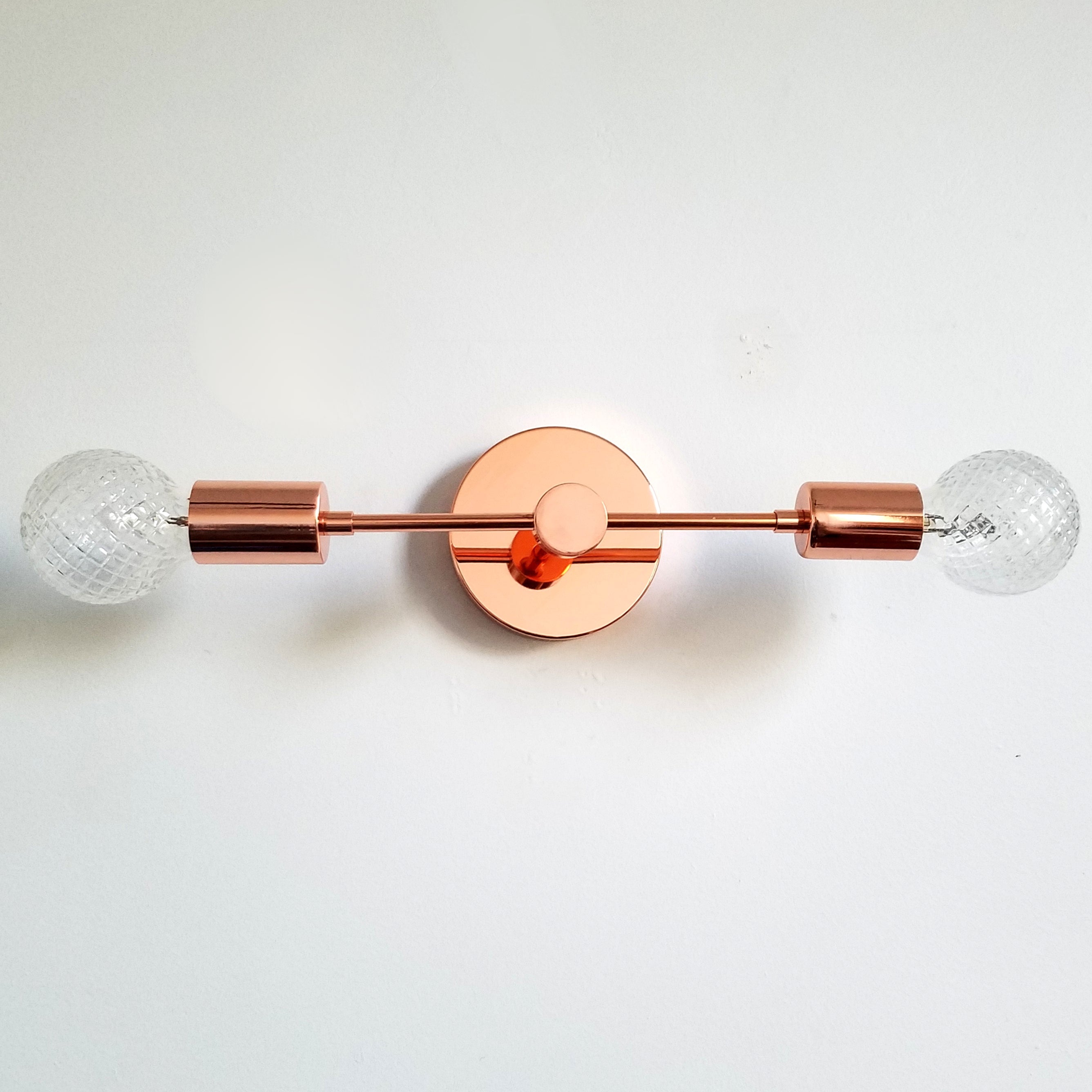 Modern Copper Wall Light - Bedroom, Hallway & Bathroom Accent