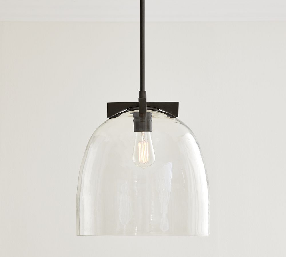 Auria Metal Brass Pendant Lighting - Vintage Finish with Glass Shade