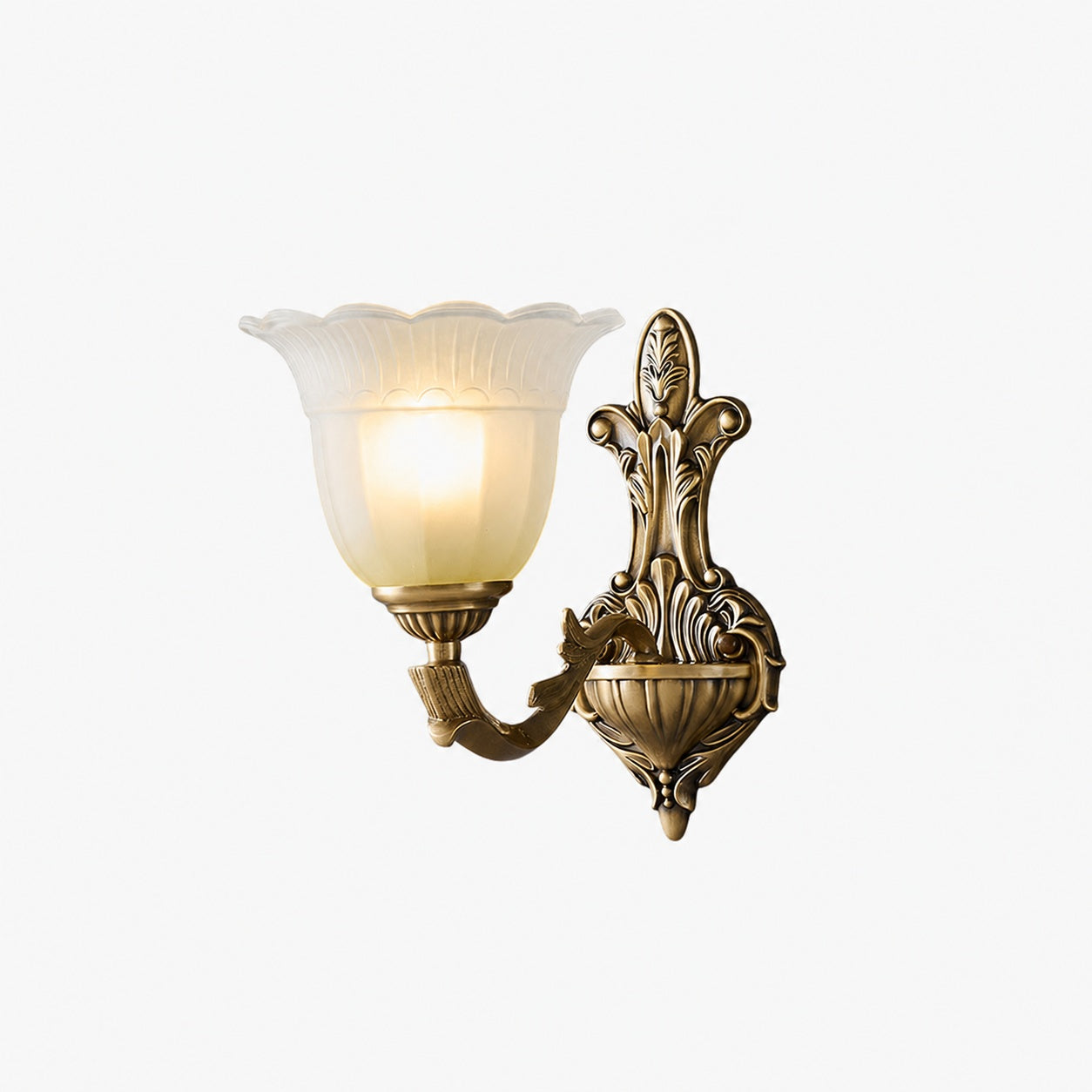 Bloom Flower Brass Sconce
