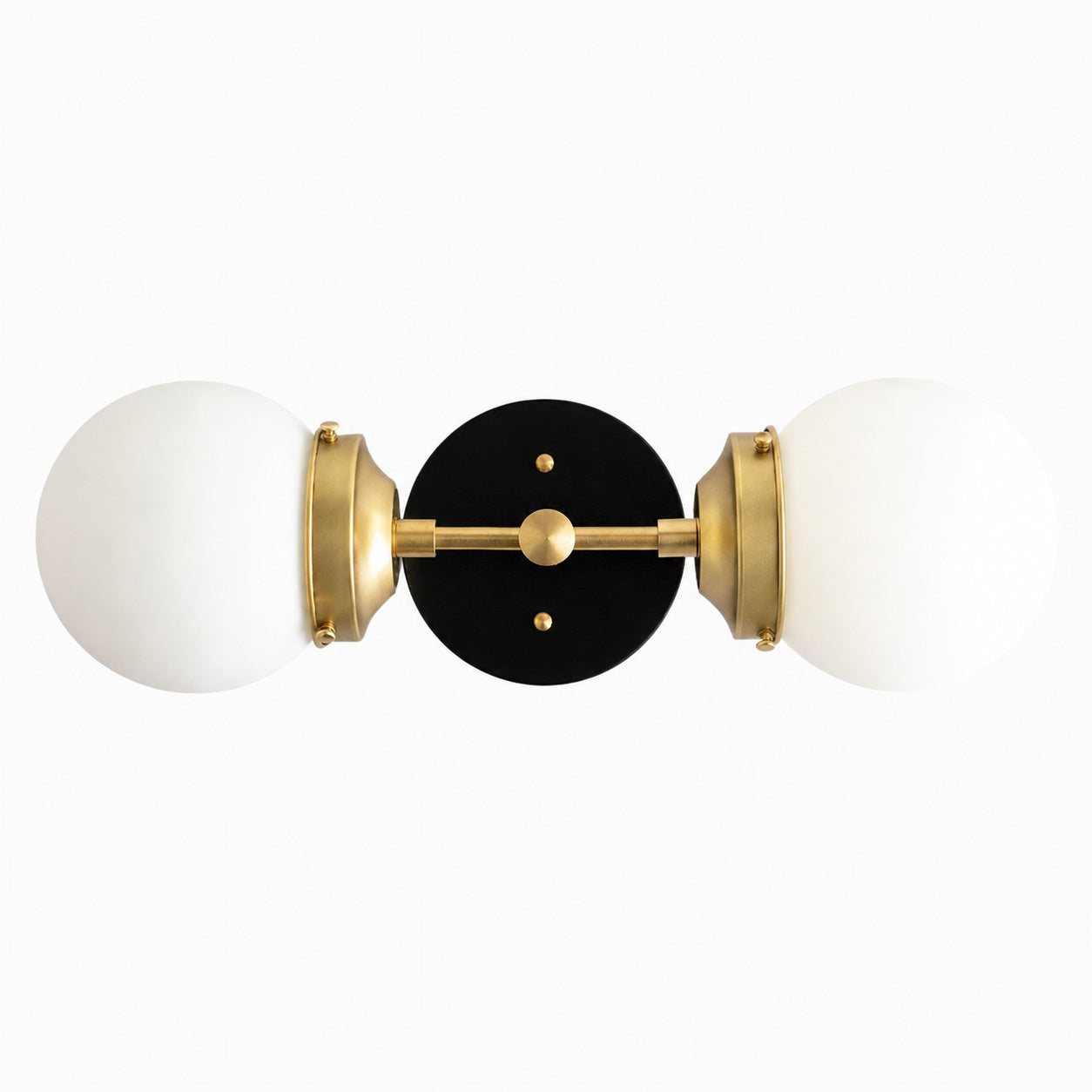 Lumio Globe Modern Geometric Sconce - Two Light Bathroom Vanity Lighting