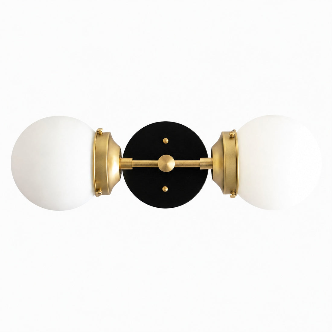 Lumio Globe Modern Geometric Sconce - Two Light Bathroom Vanity Lighting