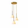 Conica 3-Light Cone Chandelier - Sculptural Glass Pendant Lighting Modern Style