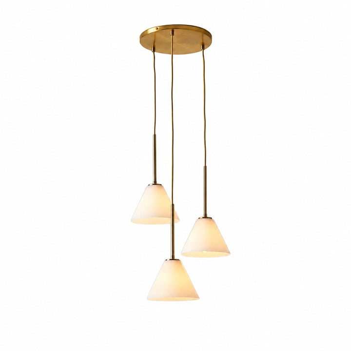 Conica 3-Light Cone Chandelier - Sculptural Glass Pendant Lighting Modern Style