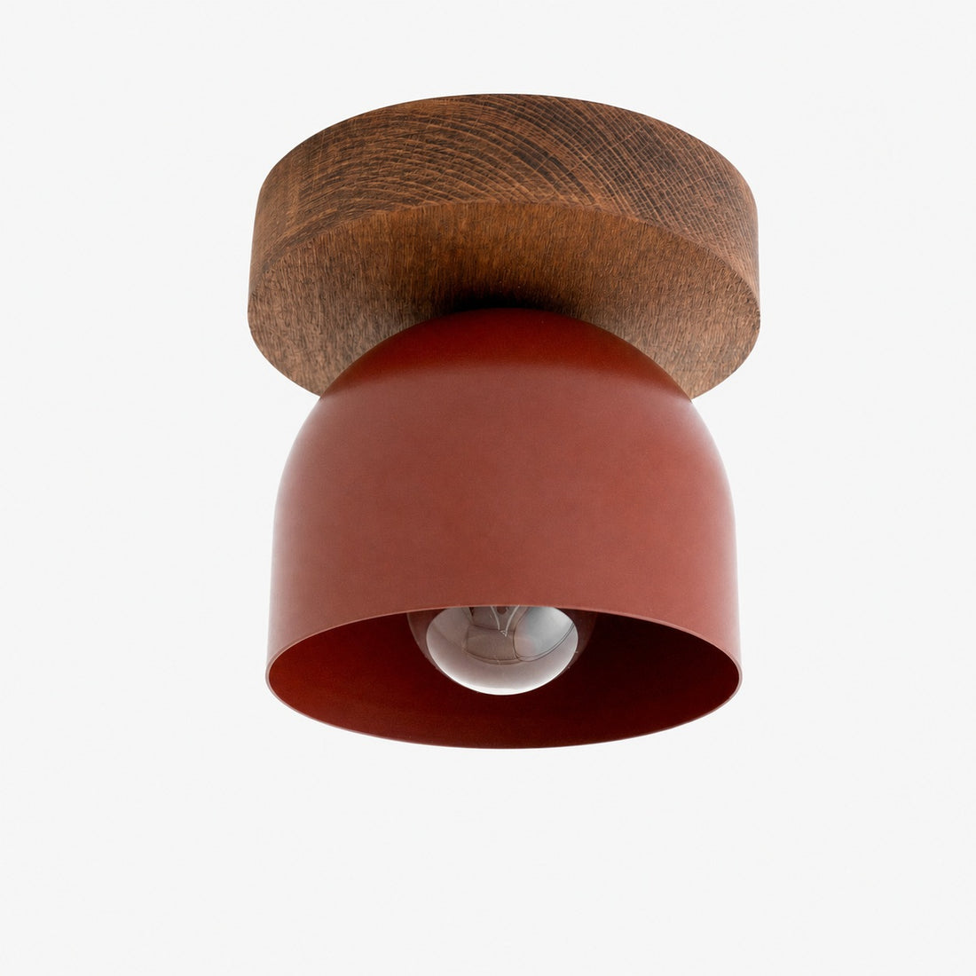 Metio Dome Modern Rustic Ceiling Light - Wooden and Metal Fusion