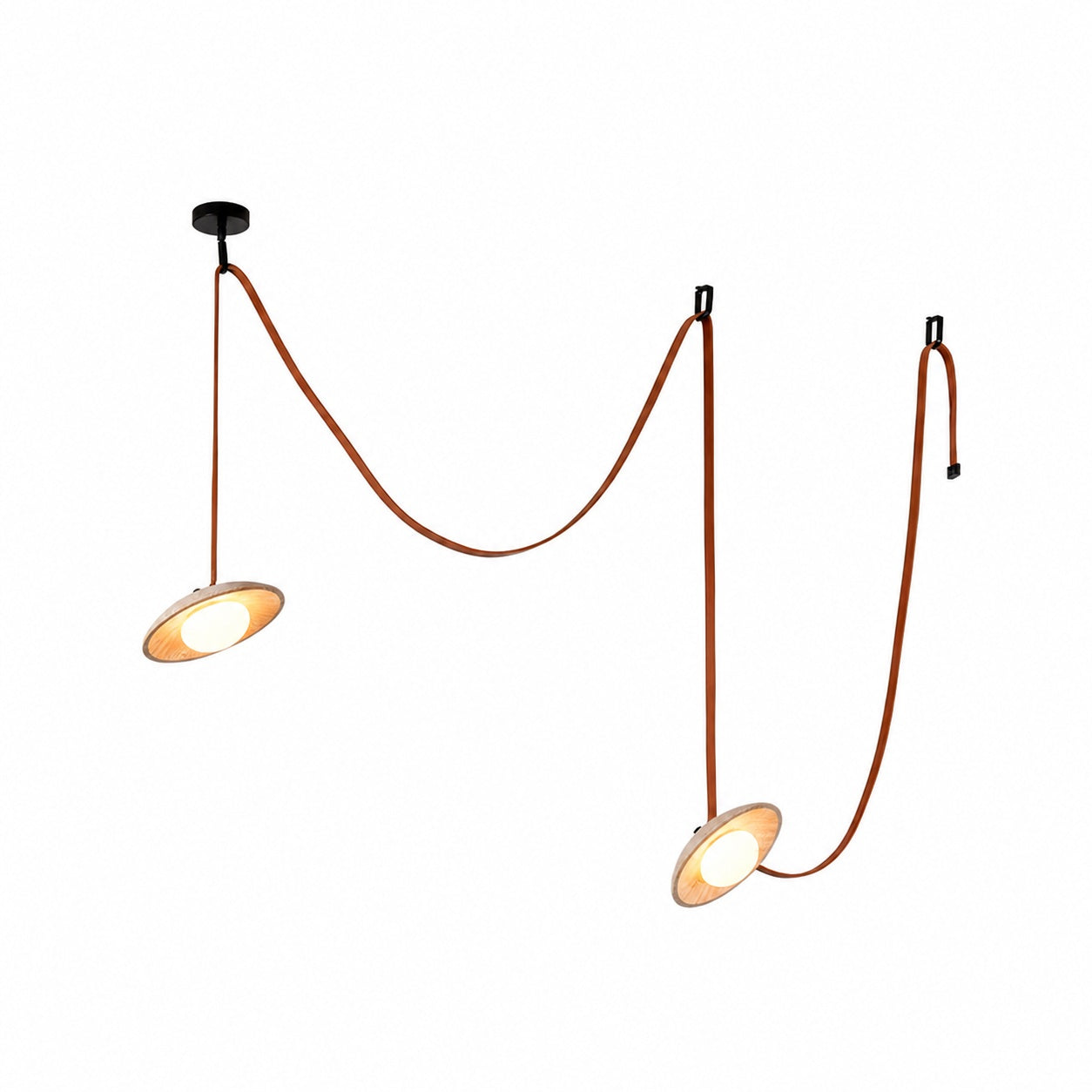 Light Rail Leather Pendant Lamp