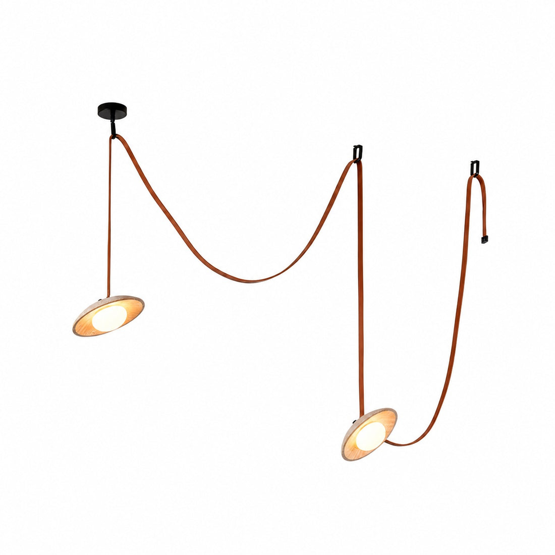 Light Rail Leather Pendant Lamp
