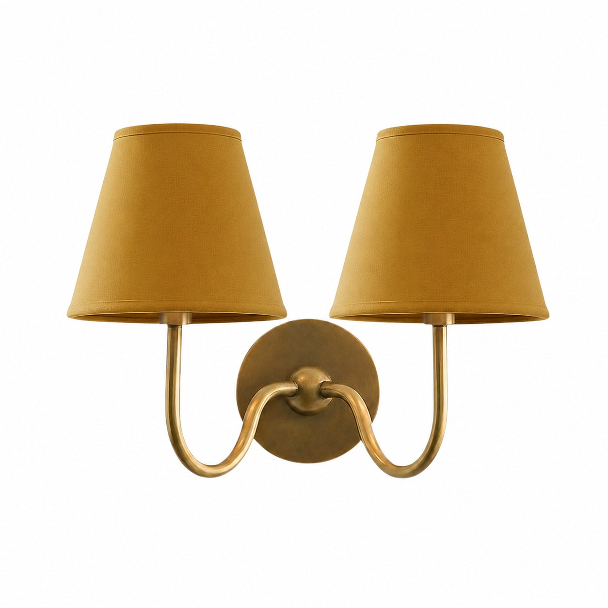 Luvora Vintage Pleated Shade Wall Lamp - Modern Brass Linen Wall Lighting