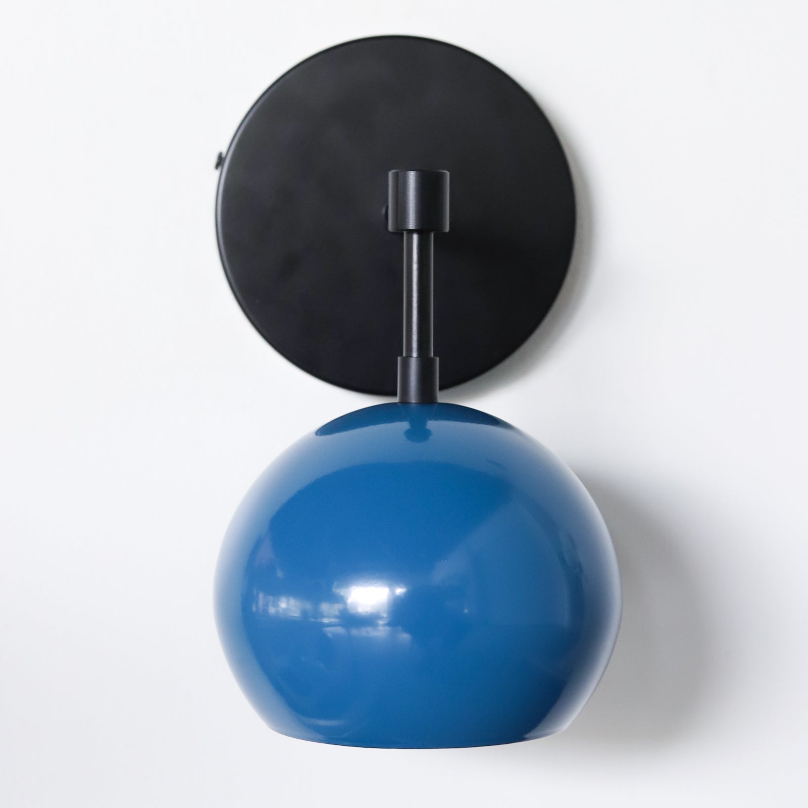 Modern Stylish Navy Globe Accent Wall Sconce