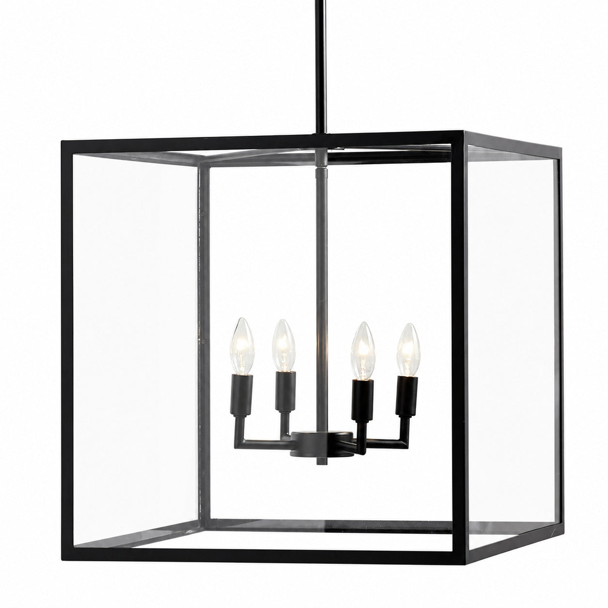 Ferrix Modern Outdoor Lantern Iron Pendant Lamp - Industial Glass Lighting Design