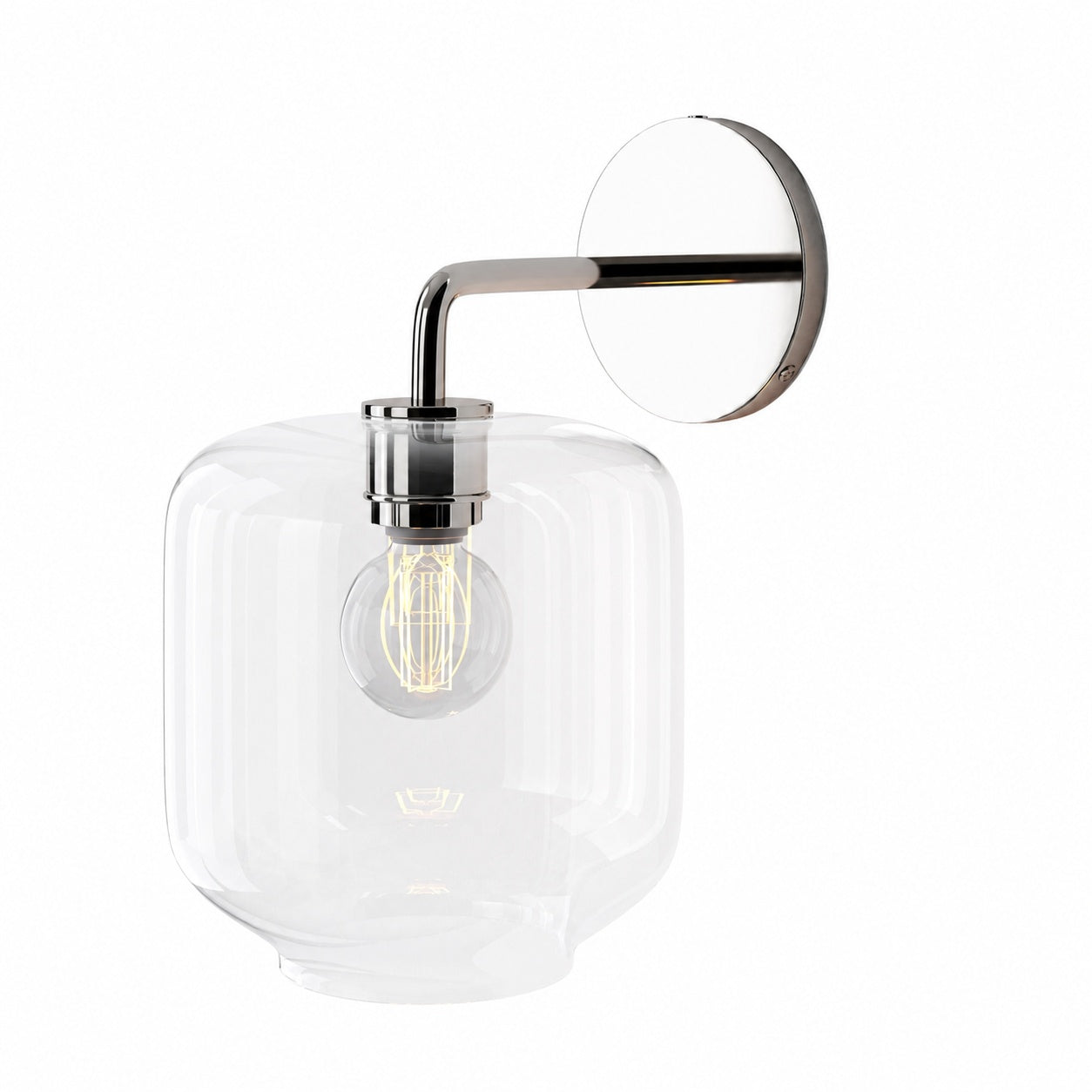 Lumivelle Pebble Sconce - Stylish Wall Light - Glass & Metal, Energy Efficient