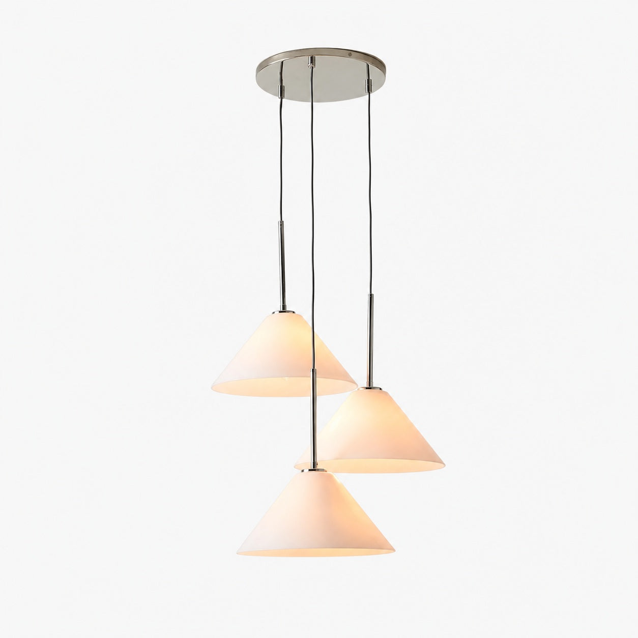 Conica 3-Light Cone Chandelier - Sculptural Glass Pendant Lighting Modern Style