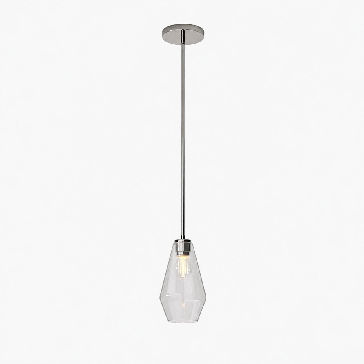 Merin Transparent Glass Sculpture Geometric Chandelier