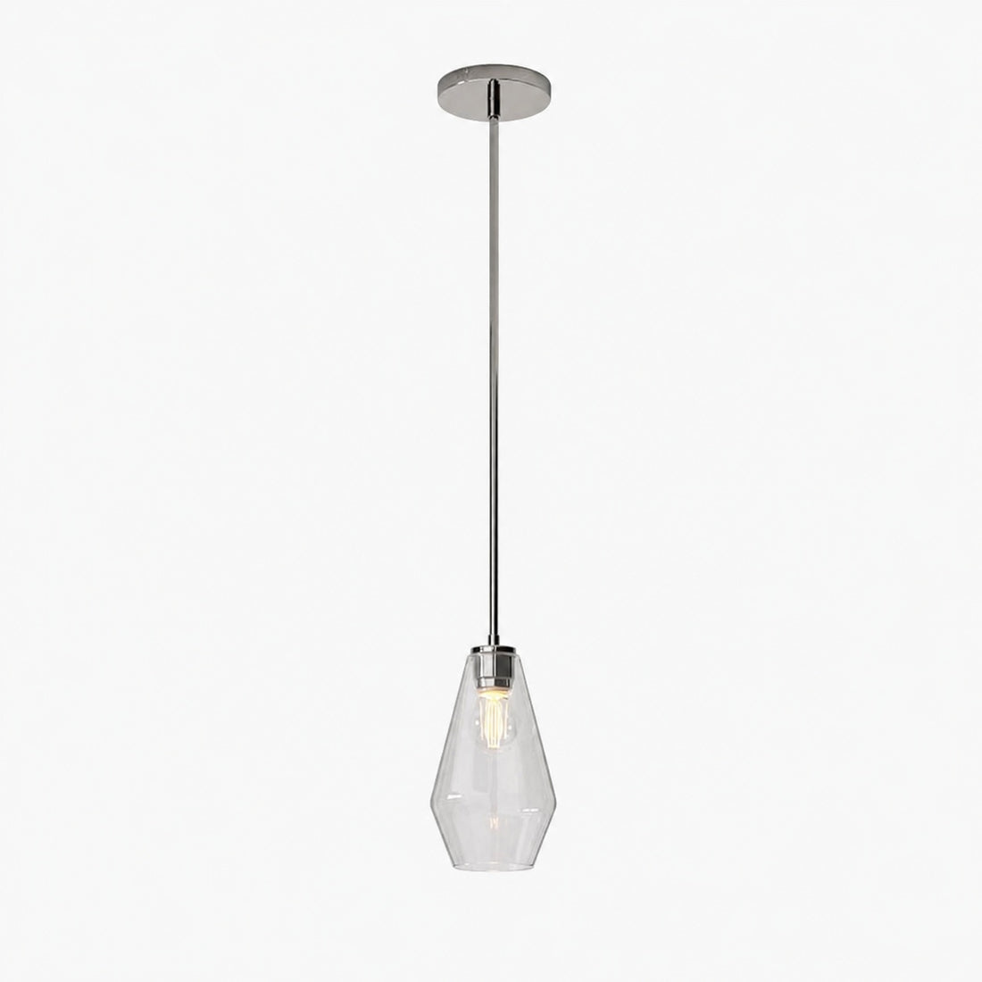 Merin Transparent Glass Sculpture Geometric Chandelier