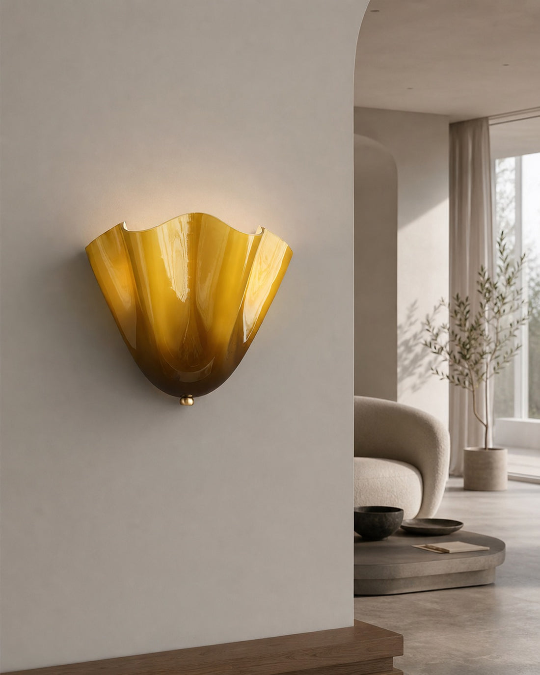 Bellina Modern Wall Light - Artisanal Glass Vera Lamp for Interior Decor
