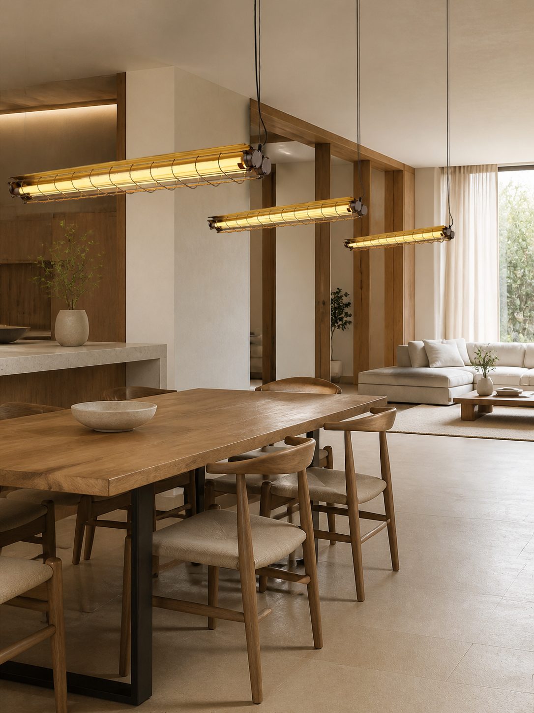 Modern Acrylic Linear LED Chandelier in Black or Silver