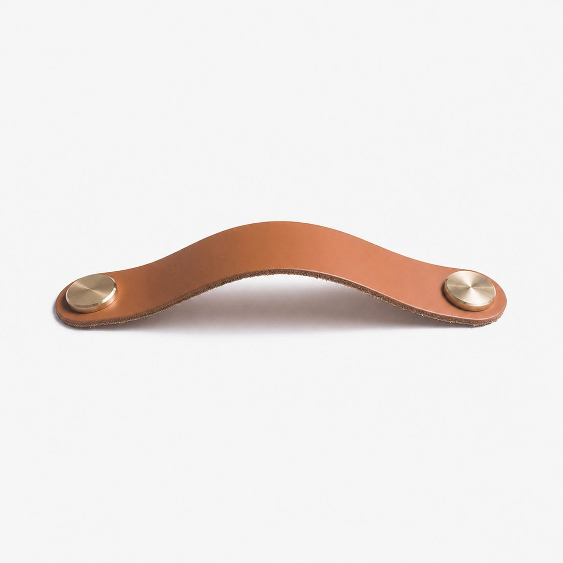 Cowhide leather and brass cabinet pull handle color and size option