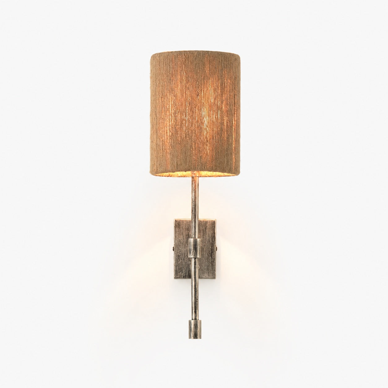 Atticus Fabric Shade Wall Sconce - Modern Brass Wall Light for Bedroom and Hallway