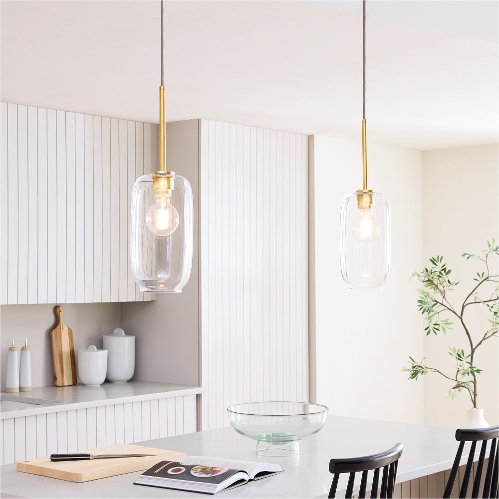 Lumivelle Pebble Pendant Light - Adjustable Glass Shade - Modern Lighting