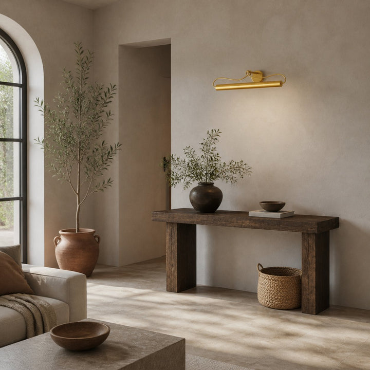 Aurix Picture Light Sconce with Curved Arm Design - Elegant Wall Lighting for Art and Living Spaces