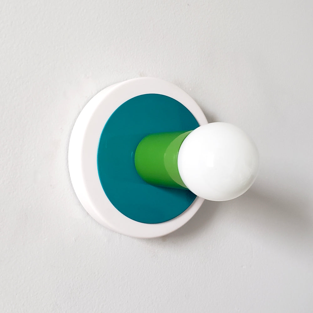 Colorful Wall Sconce - Modern Brass & Chrome Accent Lighting Fixture