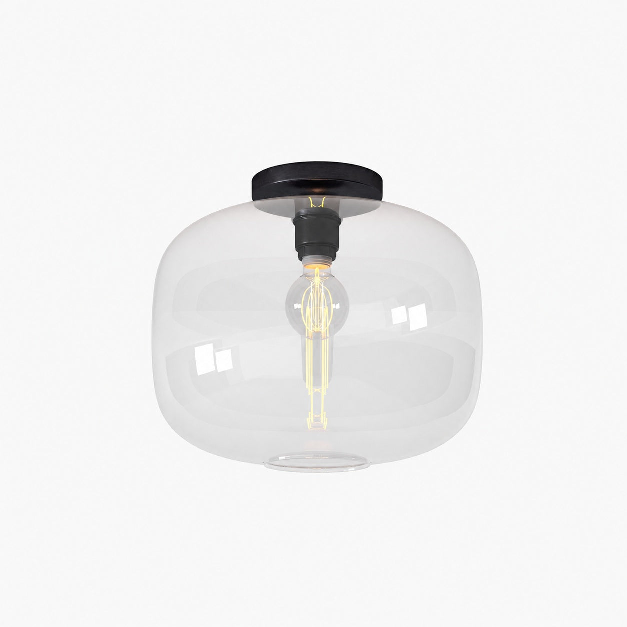 Lumivelle Sculptural Flush Mount Light – Modern Glass Ceiling Lamp